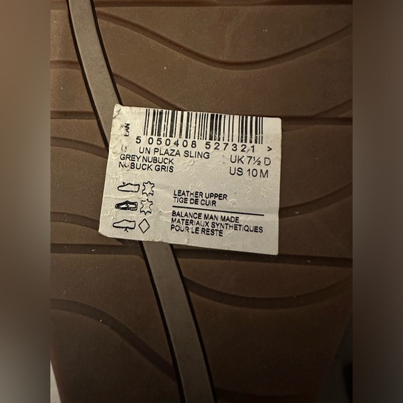 Unstructured By Clarks Grey Nubuck Gris Wedge Sandal Shoes - Picture 7 of 10